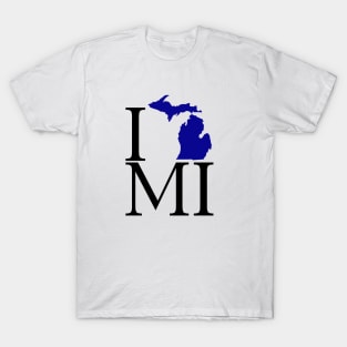 I Love Michigan - Blue T-Shirt